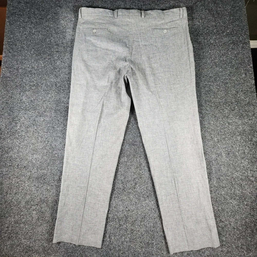 Joseph Abboud Heritage Mens Grey Linen Nova Fides Italian Fabric Pants Sz 40x30